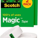 "Scotch Brand Magic Tape, 2 Rolls, Numerous Applications, Engineered for Repairing, Great for Gift Wrapping, 3/4 x 1000 Inches, Boxed (810K2)"